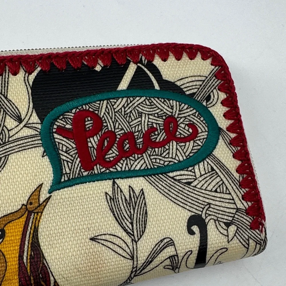 UEC Sakroots full zipper Colorful Bird Print Wallet